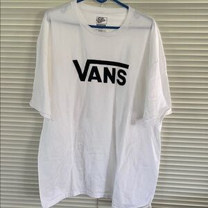 Vans White and Black Logo Men's Tee